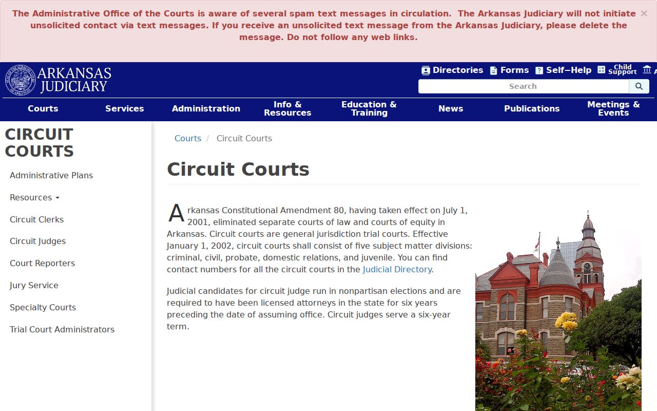 Arkansas circuit court information for Independence County criminal case records
