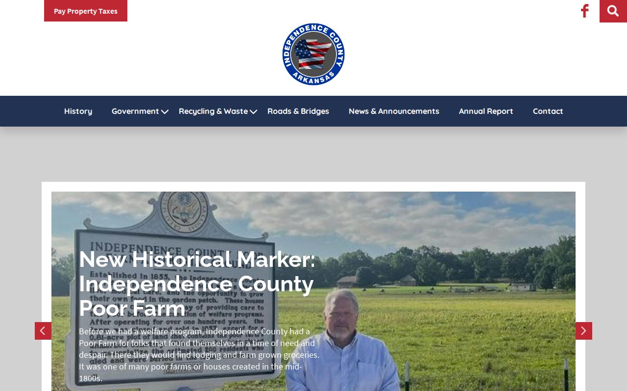 Independence County criminal history government office directory