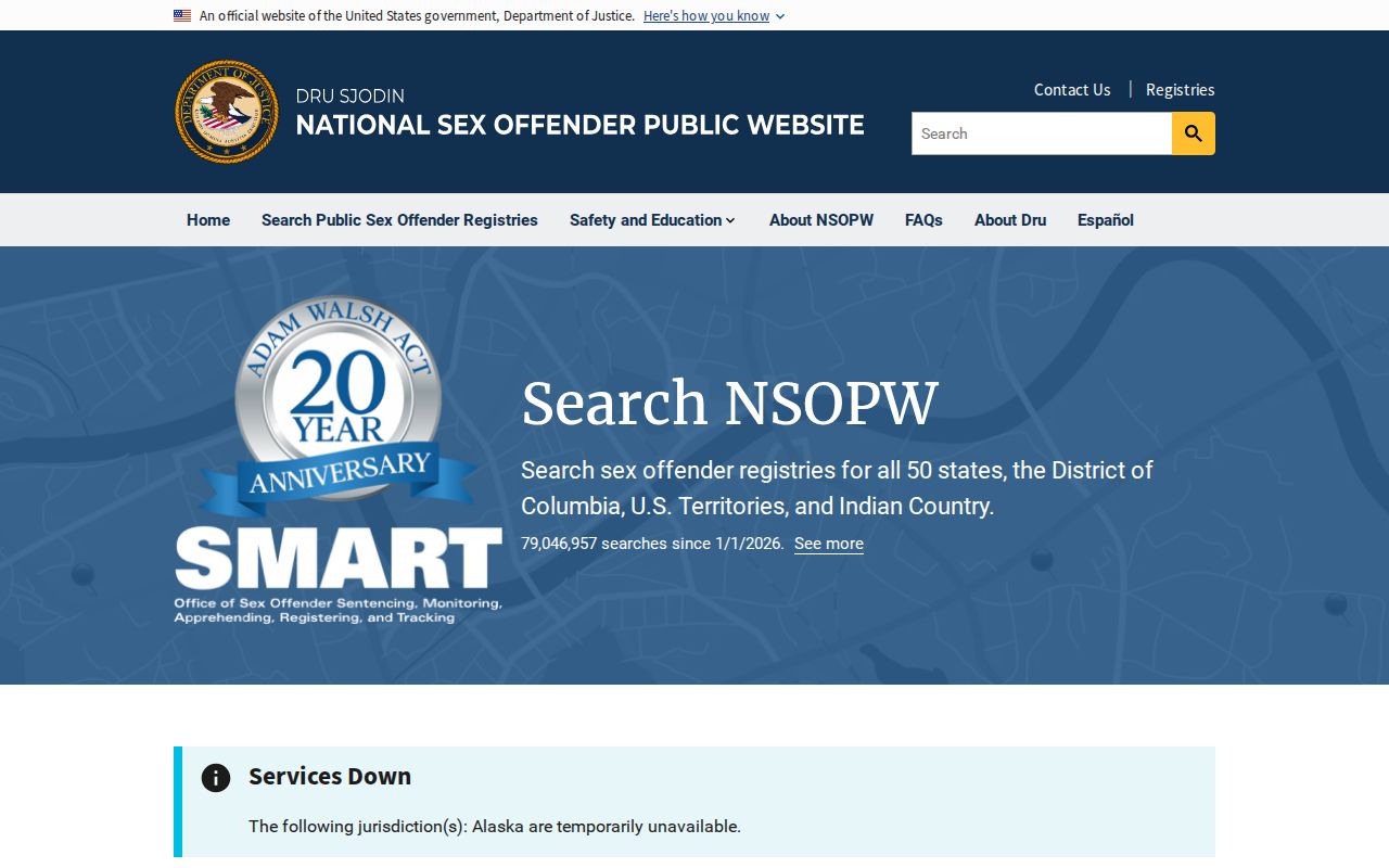 Independence County sex offender check through the national NSOPW search